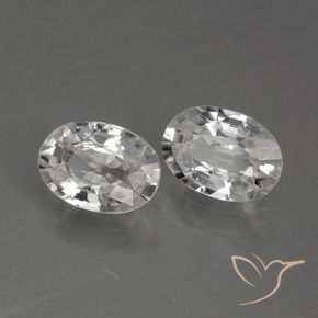 Pedras preciosas de Zircão Branco natural de 2.39 ct, oval, VVS-VS