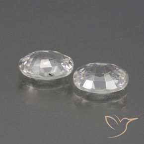 Pedras preciosas de Zircão Branco natural de 2.39 ct, oval, VVS-VS