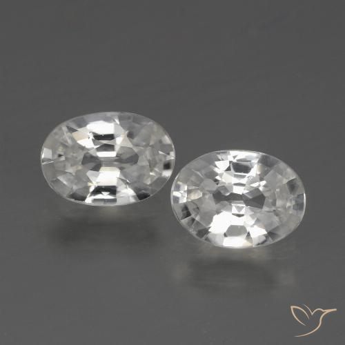 2.15ctw Natural Branco Zircão, oval, VVS
