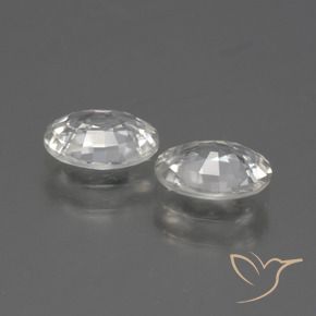 Pedras preciosas de Zircão Branco natural de 1.96 ct, oval, VVS