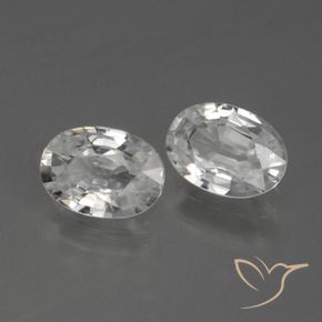 Pedras preciosas de Zircão Branco natural de 2.28 ct, oval, VVS