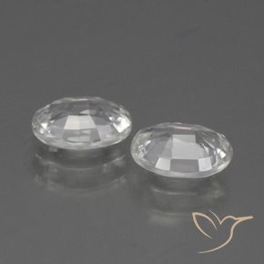 Pedras preciosas de Zircão Branco natural de 2.28 ct, oval, VVS