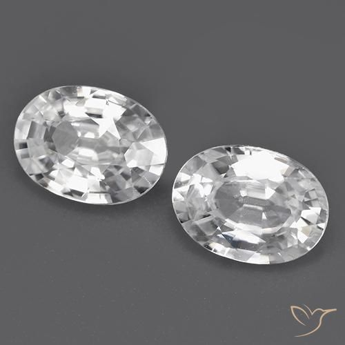 Pedras preciosas de Zircão Branco natural de 2.30 ct, oval, VVS-VS