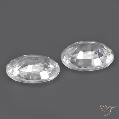 Pedras preciosas de Zircão Branco natural de 2.30 ct, oval, VVS-VS