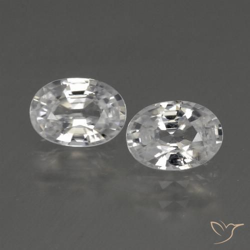 2.48ctw Natural Branco Zircão, oval, VS