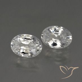 Pedras preciosas de Zircão Branco natural de 2.48 ct, oval, VS