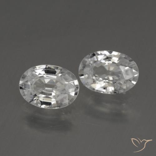 Pedras preciosas de Zircão Branco natural de 2.46 ct, oval, VVS