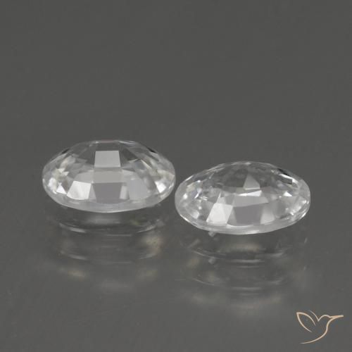 Pedras preciosas de Zircão Branco natural de 2.46 ct, oval, VVS