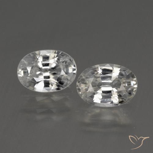 2.50ctw Natural Branco Zircão, oval, VS