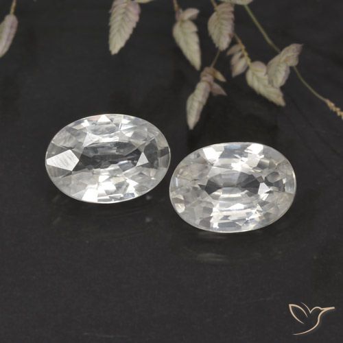 2.09ctw Natural Branco Zircão, oval, VS