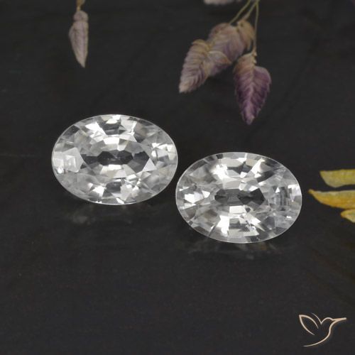 2.42ctw Natural Branco Zircão, oval, VVS