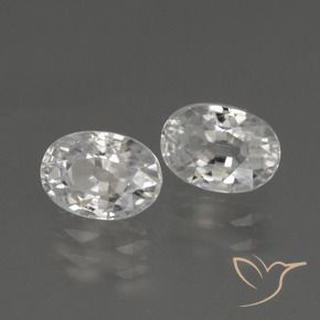 Pedras preciosas de Zircão Branco natural de 3.02 ct, oval, VVS