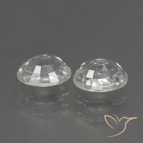 Pedras preciosas de Zircão Branco natural de 3.02 ct, oval, VVS