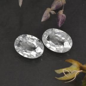 Pedras preciosas de Zircão Branco natural de 2.28 ct, oval, VVS-VS