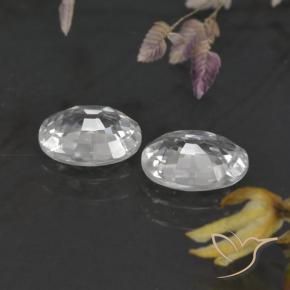 Pedras preciosas de Zircão Branco natural de 2.28 ct, oval, VVS-VS