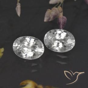 Pedras preciosas de Zircão Branco natural de 2.63 ct, oval, VVS-VS