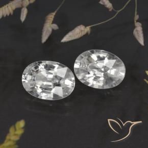 Pedras preciosas de Zircão Branco natural de 2.33 ct, oval, VVS-VS