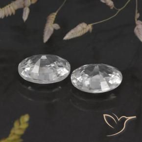 Pedras preciosas de Zircão Branco natural de 2.33 ct, oval, VVS-VS