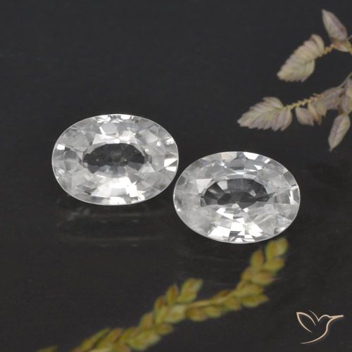 2.41ctw Natural Branco Zircão, oval, VVS