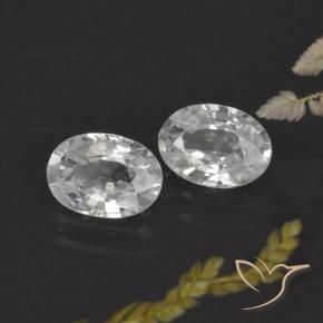Pedras preciosas de Zircão Branco natural de 2.41 ct, oval, VVS