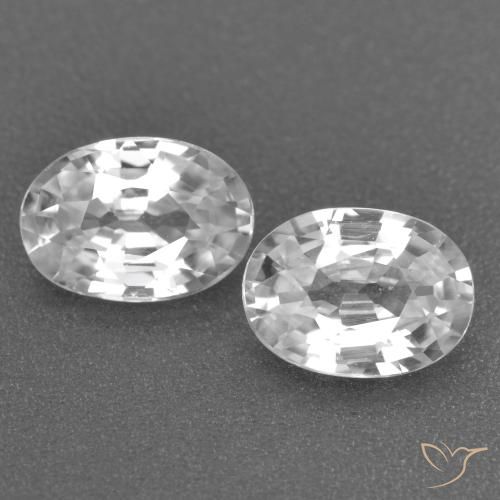 2.19ctw Natural Branco Zircão, oval, VS