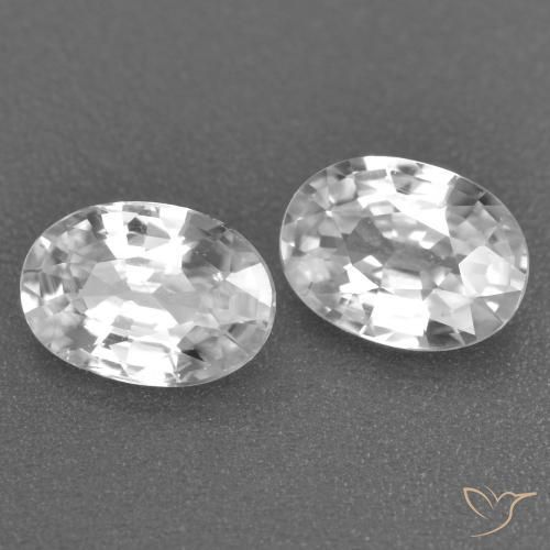 Pedras preciosas de Zircão Branco natural de 2.19 ct, oval, VS