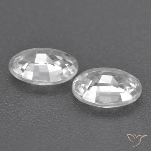 Pedras preciosas de Zircão Branco natural de 2.19 ct, oval, VS