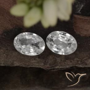 Pedras preciosas de Zircão Branco natural de 2.08 ct, oval, VVS