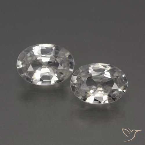 2.27ctw Natural Branco Zircão, oval, VS