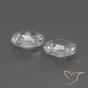 Pedras preciosas de Zircão Branco natural de 2.27 ct, oval, VS