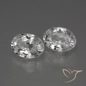 Pedras preciosas de Zircão Branco natural de 2.49 ct, oval, VVS