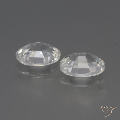 Pedras preciosas de Zircão Branco natural de 2.42 ct, oval, VVS