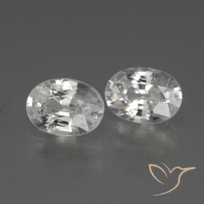 Pedras preciosas de Zircão Branco natural de 2.32 ct, oval, VVS