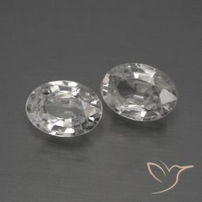 Pedras preciosas de Zircão Branco natural de 2.12 ct, oval, VVS