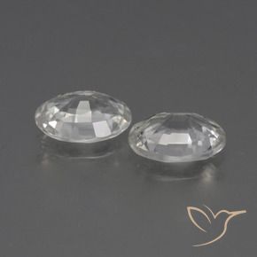 Pedras preciosas de Zircão Branco natural de 2.12 ct, oval, VVS