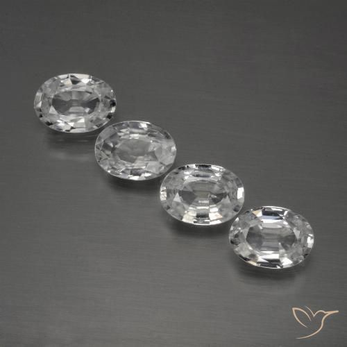 4.39ctw Natural Branco claro Zircão, oval, VS