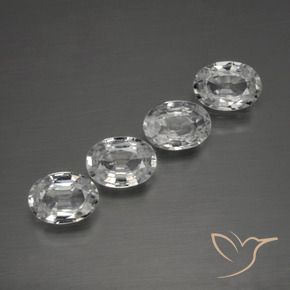 Pedras preciosas de Zircão Branco claro natural de 4.39 ct, oval, VS