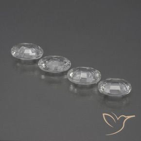 Pedras preciosas de Zircão Branco claro natural de 4.39 ct, oval, VS