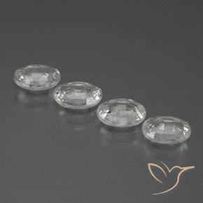 Pedras preciosas de Zircão Branco claro natural de 4.16 ct, oval, VVS-VS