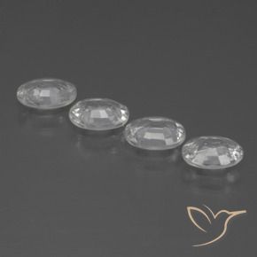 Pedras preciosas de Zircão Branco claro natural de 4.17 ct, oval, VVS