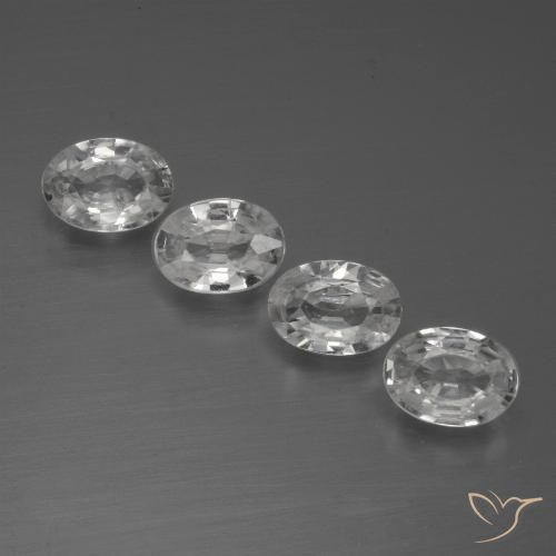 4.05ctw Natural Branco claro Zircão, oval, VS