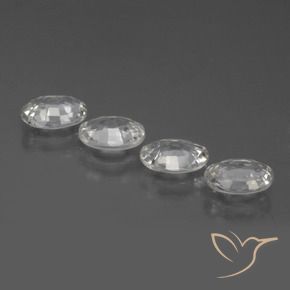 Pedras preciosas de Zircão Branco claro natural de 4.05 ct, oval, VS