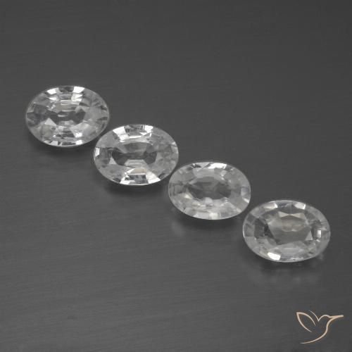 3.66ctw Natural Branco claro Zircão, oval, VS