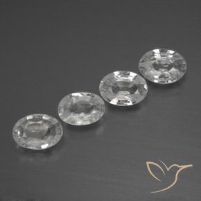 Pedras preciosas de Zircão Branco claro natural de 3.66 ct, oval, VS