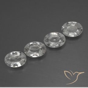 Pedras preciosas de Zircão Branco natural de 4.34 ct, oval, VVS-VS