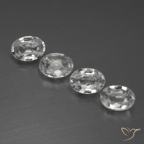 3.83ctw Natural Branco Zircão, oval, VS