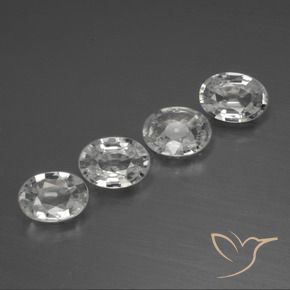 Pedras preciosas de Zircão Branco natural de 3.83 ct, oval, VS