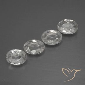 Pedras preciosas de Zircão Branco natural de 4.06 ct, oval, VVS-VS