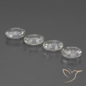 Pedras preciosas de Zircão Branco natural de 4.06 ct, oval, VVS-VS