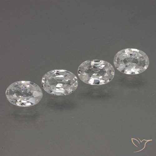 3.98ctw Natural Branco Zircão, oval, VS